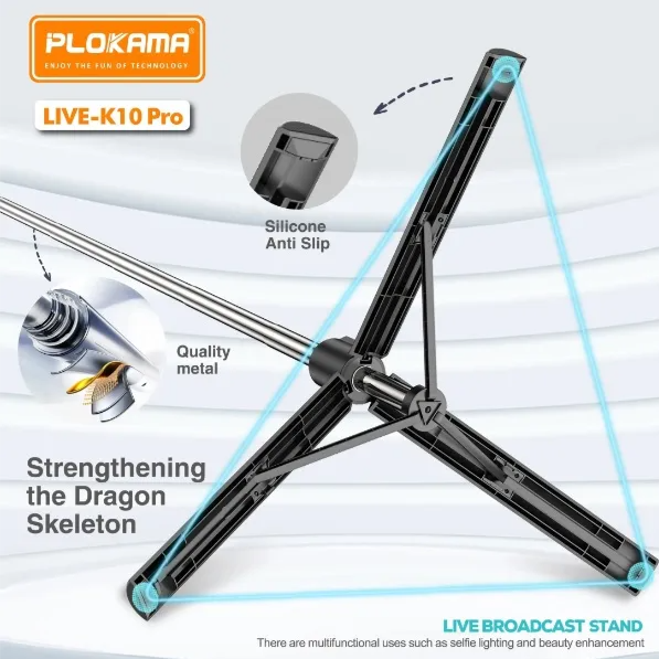 PLOKAMA K10 Pro 1/4 universal interface for camera, ring light and pan-tilt mount qatigo qatar