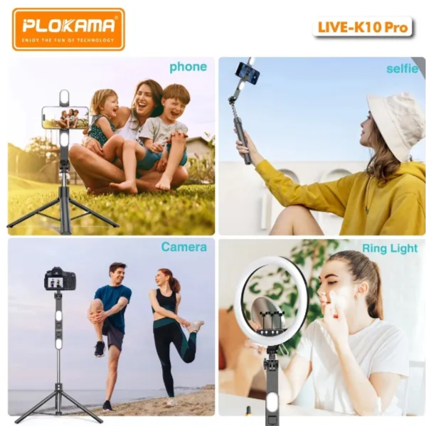 PLOKAMA LIVE-K10 Pro retail box packaging, 200cm live broadcast stand