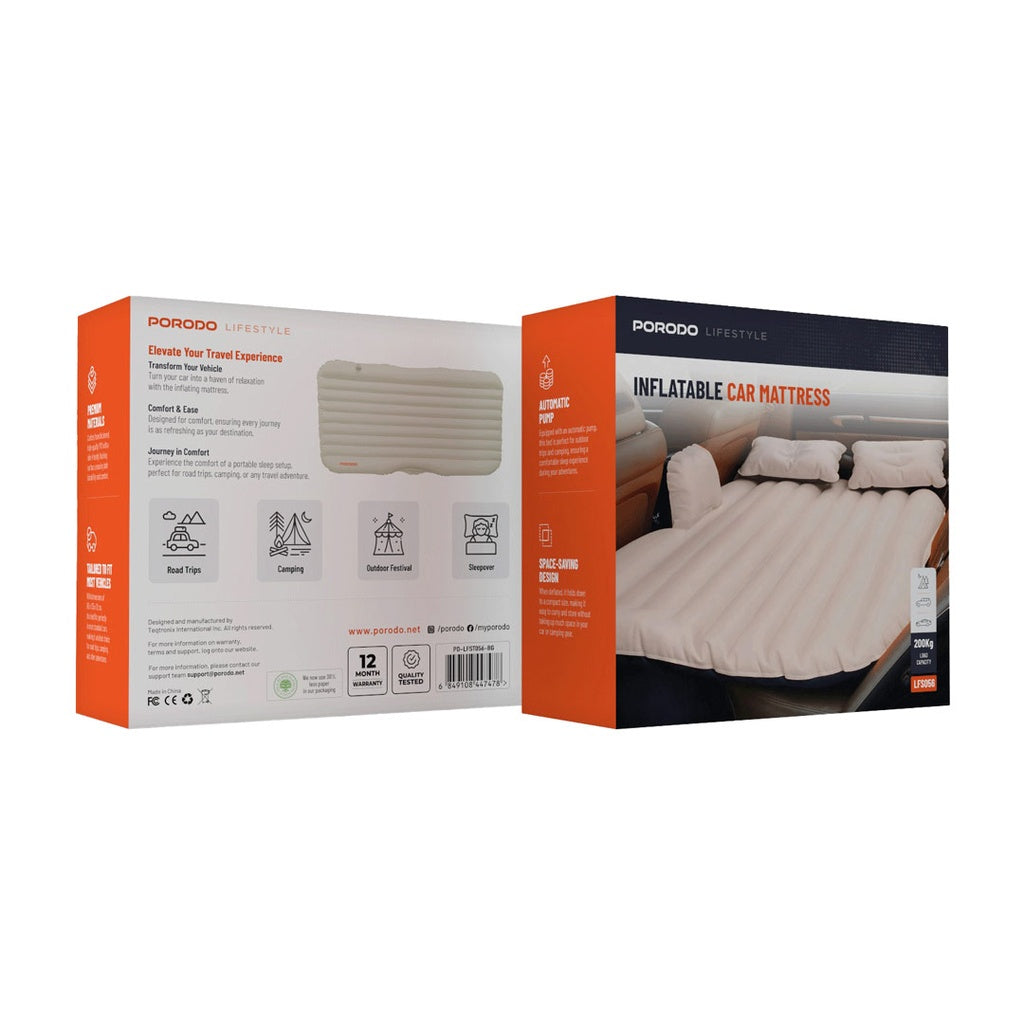 Porodo inflatable car mattress with auto pump in SUV Qatar
