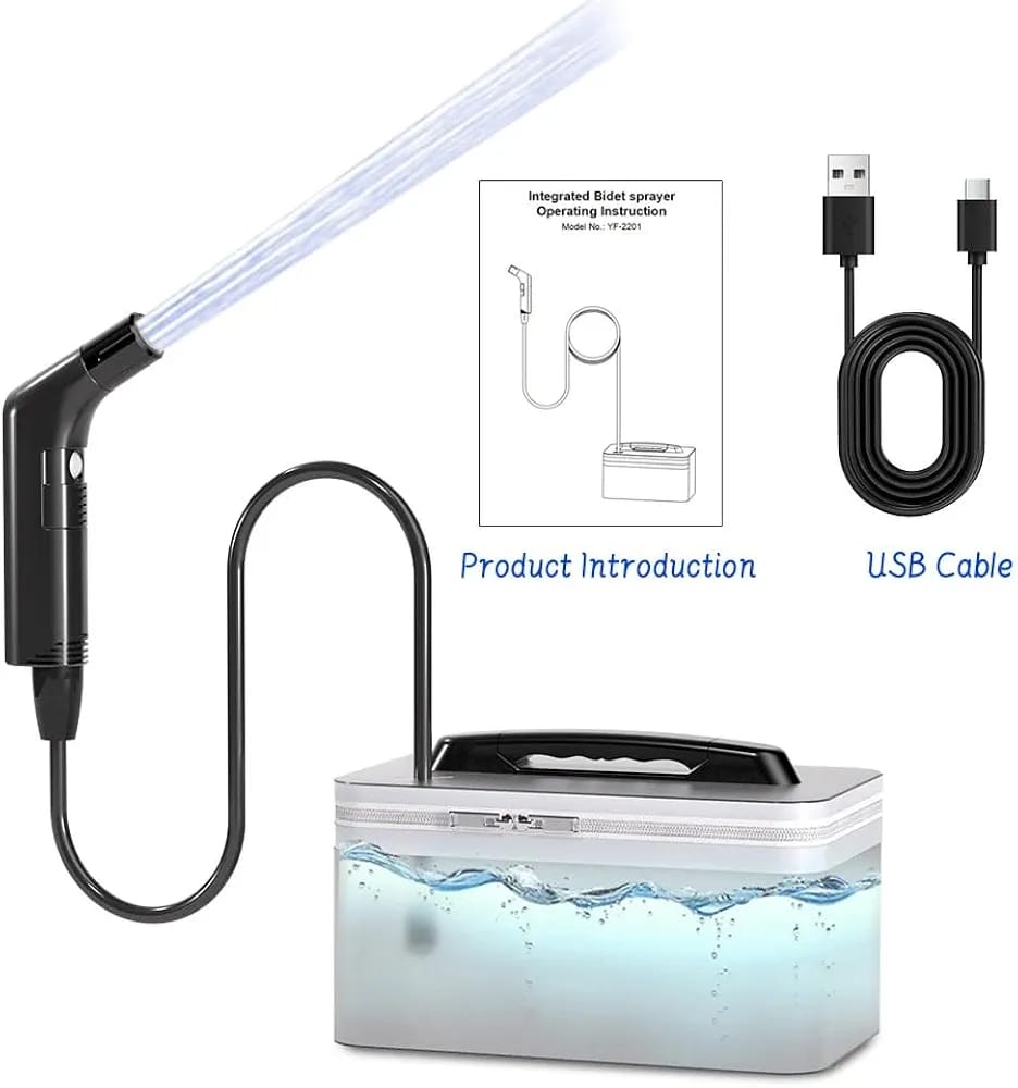 Portable Bidet Sprayer with 2.3L Water Container – All-in-One Travel Bidet Set, Filtered Hose, Easy Carry Handle product image 9