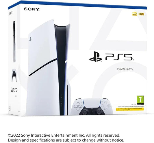 Sony PlayStation 5 (PS5) Slim Console Disc Edition – 1TB SSD | Ultra HD 4K Gaming Console with DualSense Controller product image