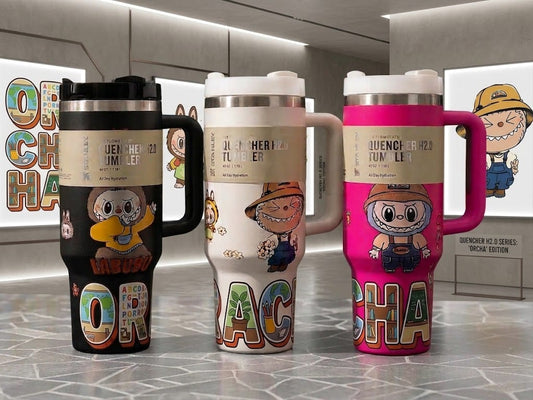 Stanley Quencher H2.0 40 oz Labubu Tumbler – Cute Character Insulated Travel Cup product image