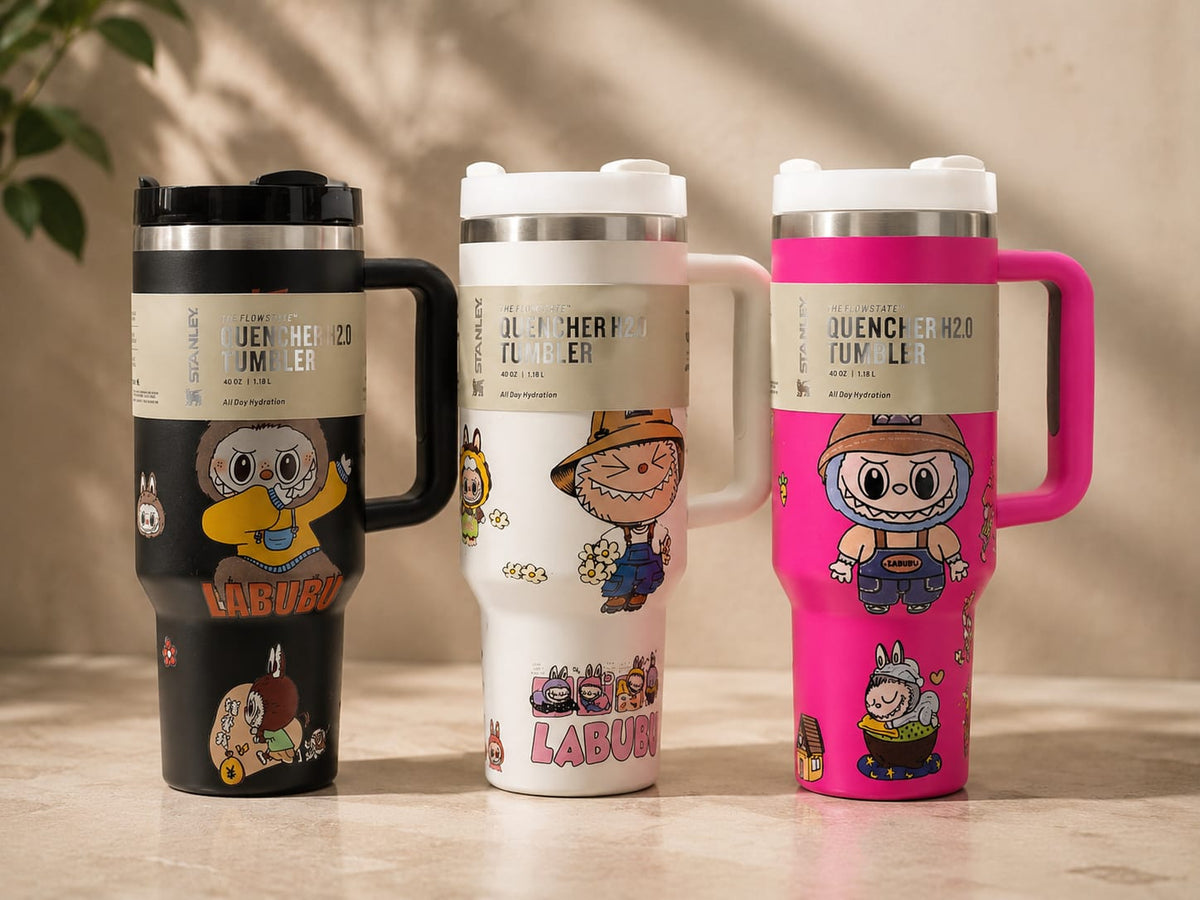 Stanley Quencher H2.0 40 oz Labubu Tumbler – Cute Character Insulated Travel Cup product image 2