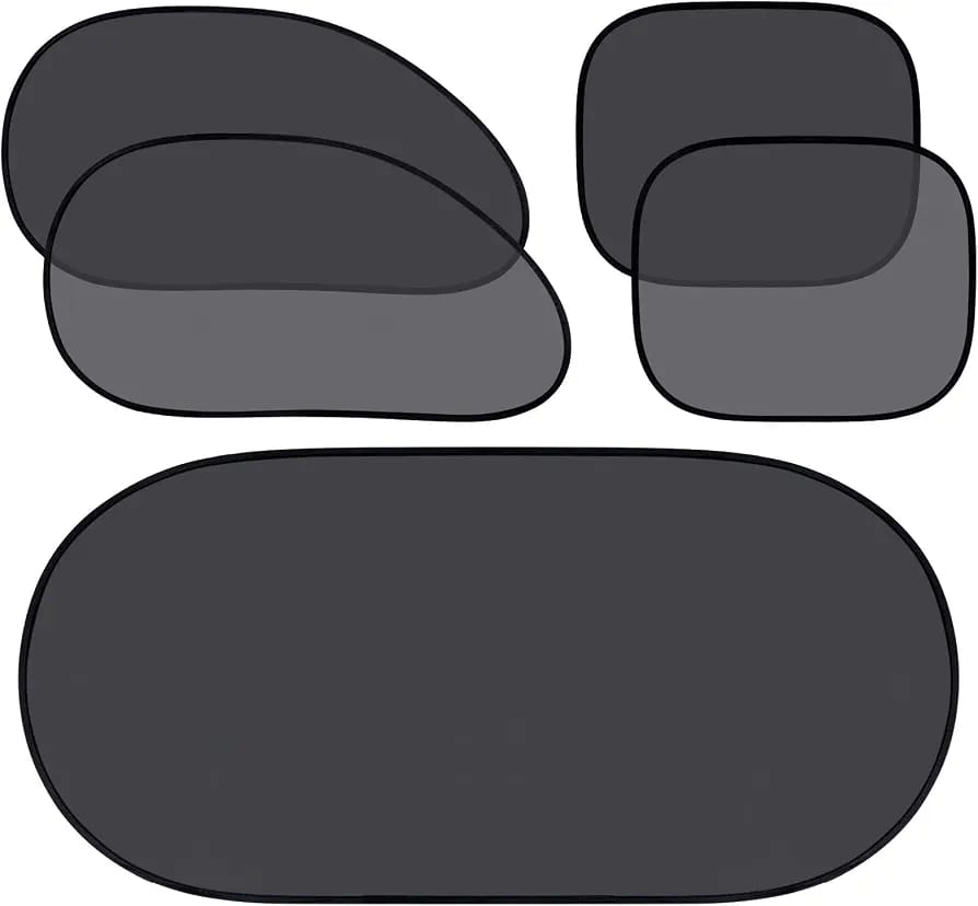 Universal 5-Piece Car Window Sun Shade Set – Foldable UV Protection Side & Rear Window Sunshades product image 2