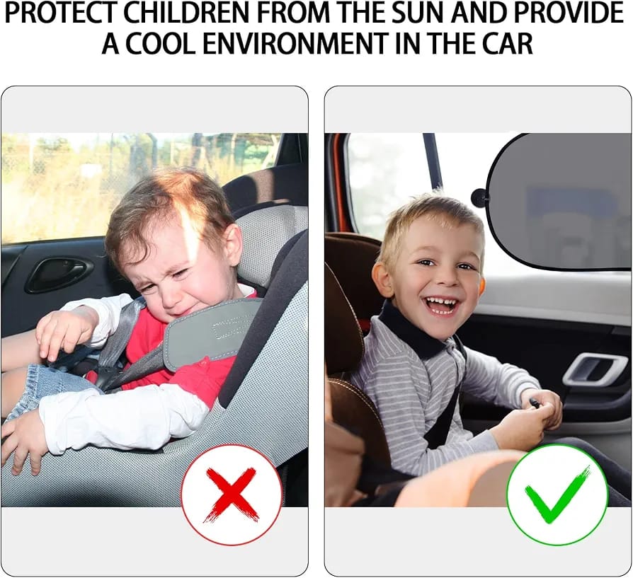 Universal 5-Piece Car Window Sun Shade Set – Foldable UV Protection Side & Rear Window Sunshades product image 3