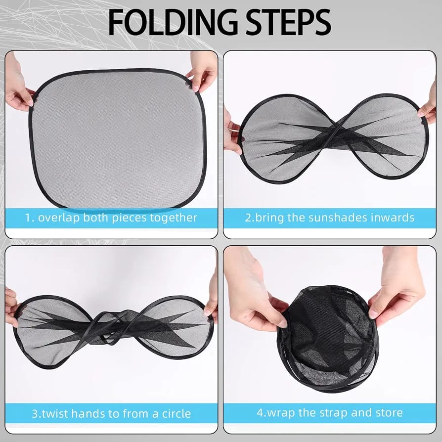 Universal 5-Piece Car Window Sun Shade Set – Foldable UV Protection Side & Rear Window Sunshades product image 5