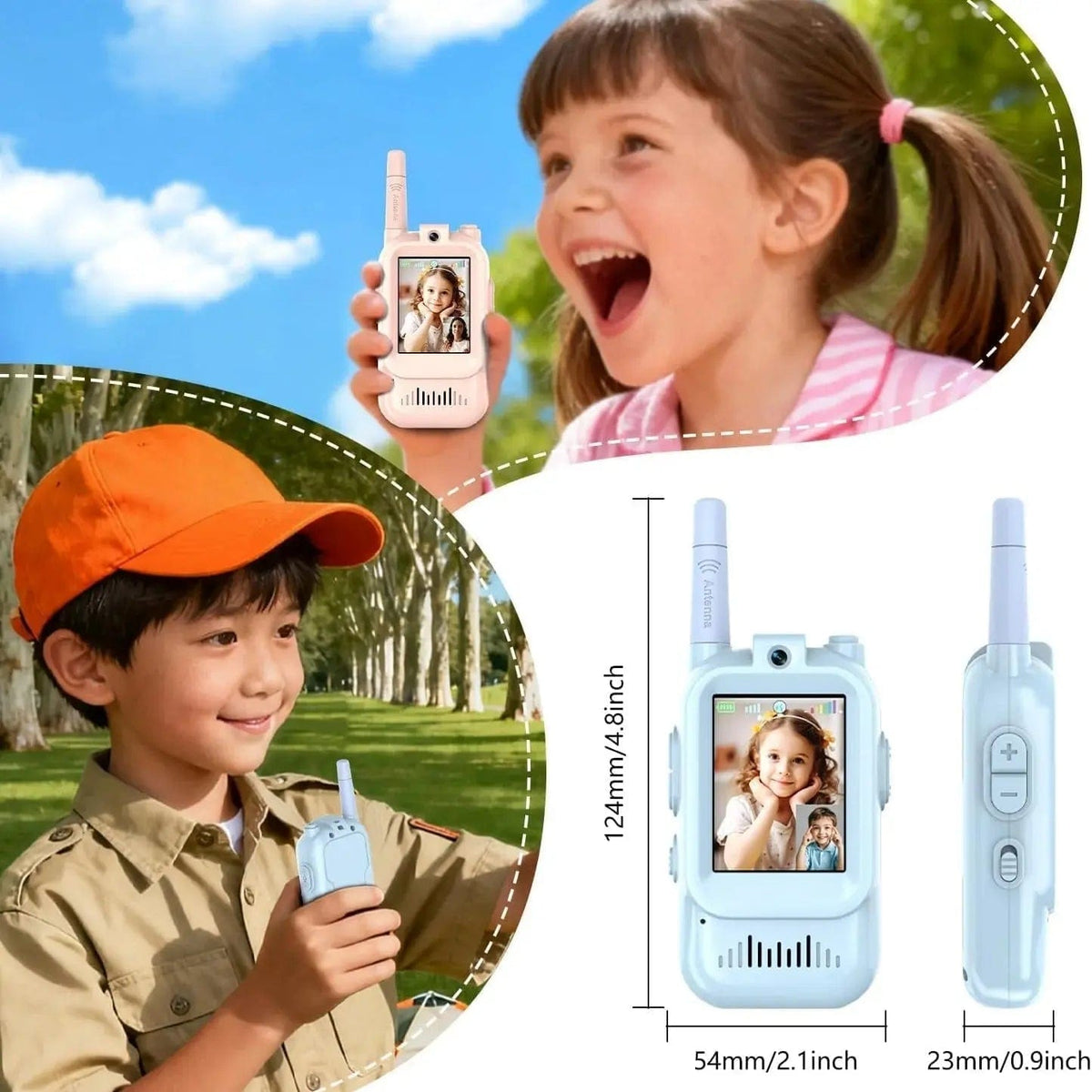 Video Walkie Talkie for Kids – HD Camera, Video Calls, Two-Way Communication, Rechargeable Children's Toy (2-Pack) product image 5