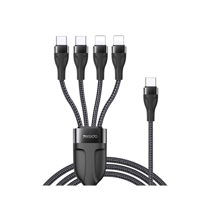 Yesido 4-in-1 Fast Charging Cable USB Multi Charger Cord for iPhone, Type-C & Micro USB product image
