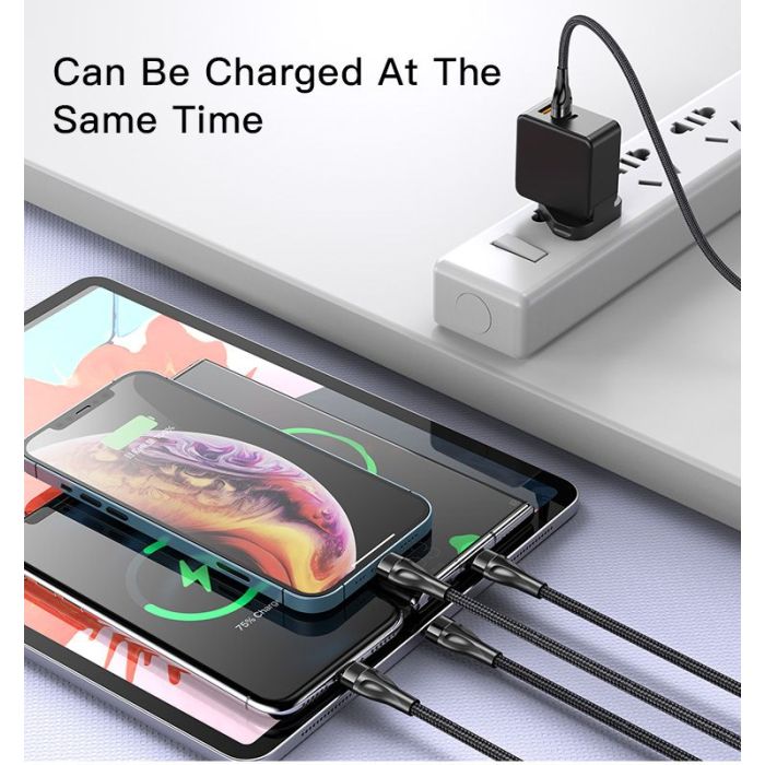 Yesido 4-in-1 Fast Charging Cable USB Multi Charger Cord for iPhone, Type-C & Micro USB product image 4