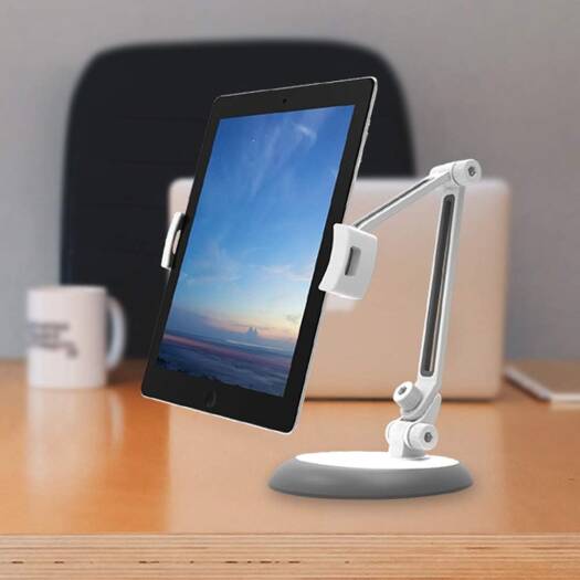 Yesido Adjustable Smart Tablet Holder Desk Stand for iPad & Tablets – 360° Rotating Aluminum Mount product image