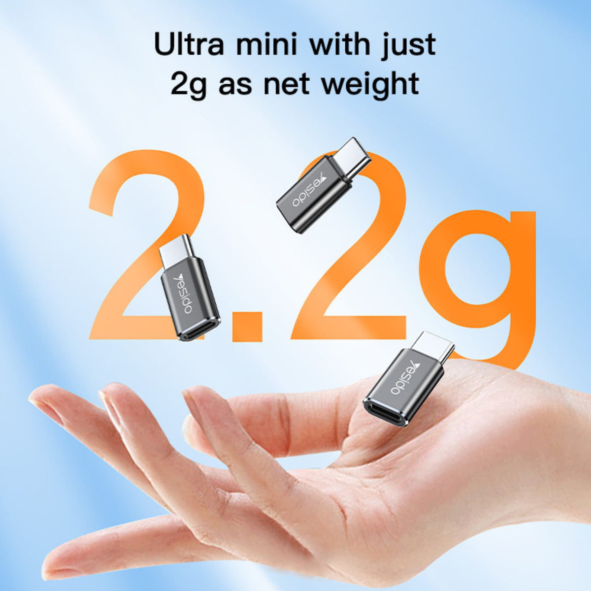 Yesido GS22 Lightning to USB-C Adapter – Fast Charging & Data Transfer Converter for iPhone & iPad product image