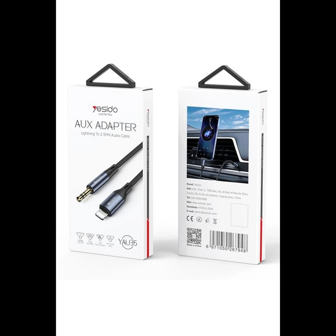 Yesido Lightning to 3.5mm AUX Audio Cable YAU35 for iPhone & iPad – Hi-Fi Stereo Audio Adapter for Car, Speakers & Headphones product image 6