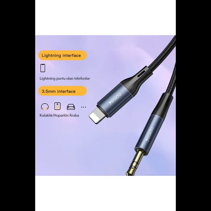 Yesido Lightning to 3.5mm AUX Audio Cable YAU35 for iPhone & iPad – Hi-Fi Stereo Audio Adapter for Car, Speakers & Headphones product image 9